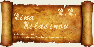 Mina Milašinov vizit kartica